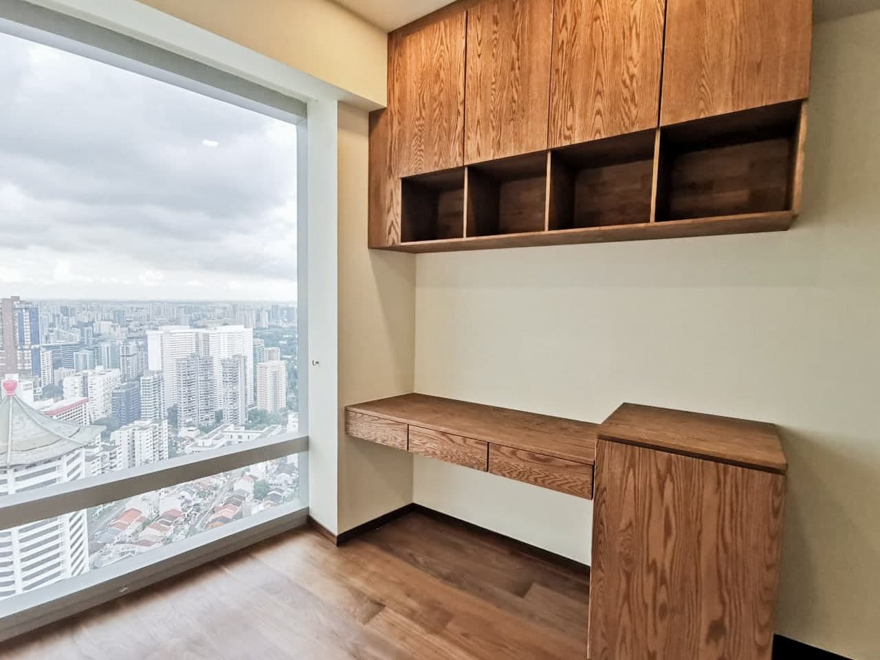 floating cabinet and table